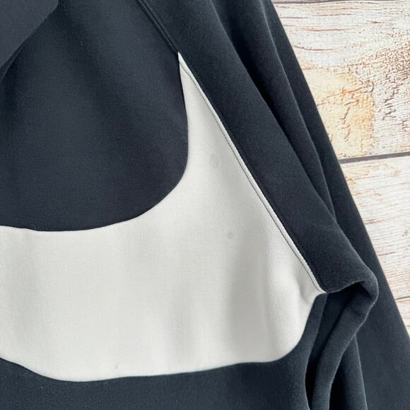 Nike Sportswear Swoosh Tech Fleece Pullover Hoodie Mens Medium Black White - Picture 4 of 13